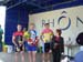 160 Le podium 1ère et 2ème cat. De gauche à droite, R Lala second, JC Patay le vainqueur, le troisième P Henry du VC Lagnieu et Mme A Loscos