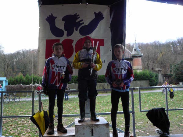 097 Podium Pupilles, 1er Joan Matheau, 2éme Thomas Pellissier et 3ème Arnaud Langlard