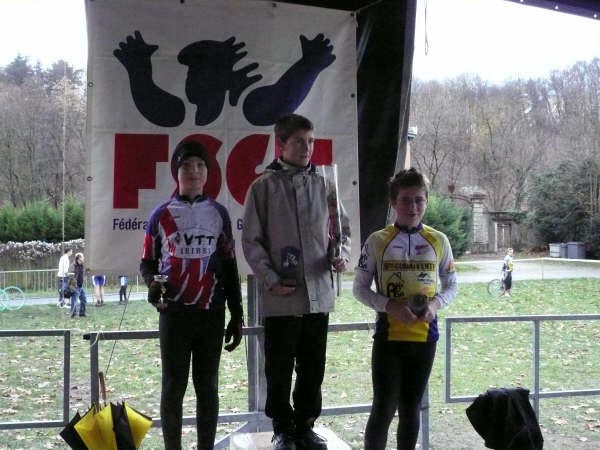 099 Podium Benjamins, 1er Cédric Sage, 2ème Thomas Voldoire et 3ème Benoît Odier
