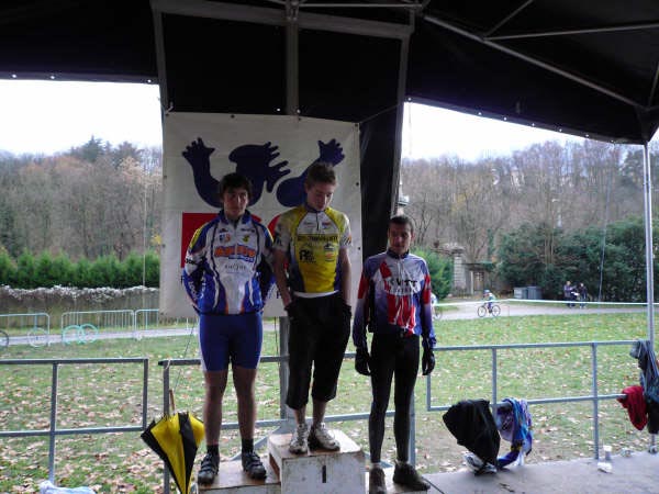 107 Podium Cadets, 1er Tom Bossis, 2ème Vincent Blaix et 3ème Florent Dubost